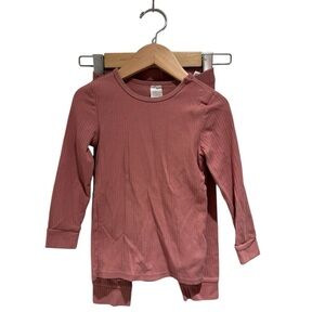 H&M Kids Long Sleeve Set in Dusty Rose - size 2